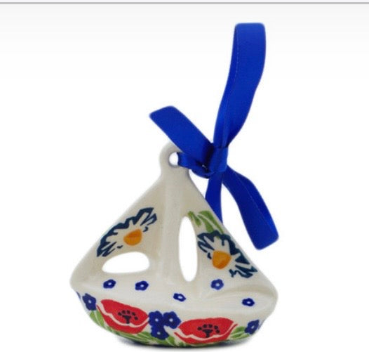 Manufaktura, Unikat Wild Poppies, Sailboat Ornament