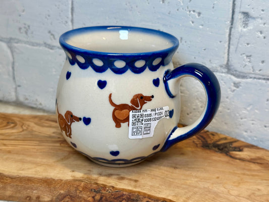 Kalich, 2Q Brown Dachshund, Medium Bubble Mug