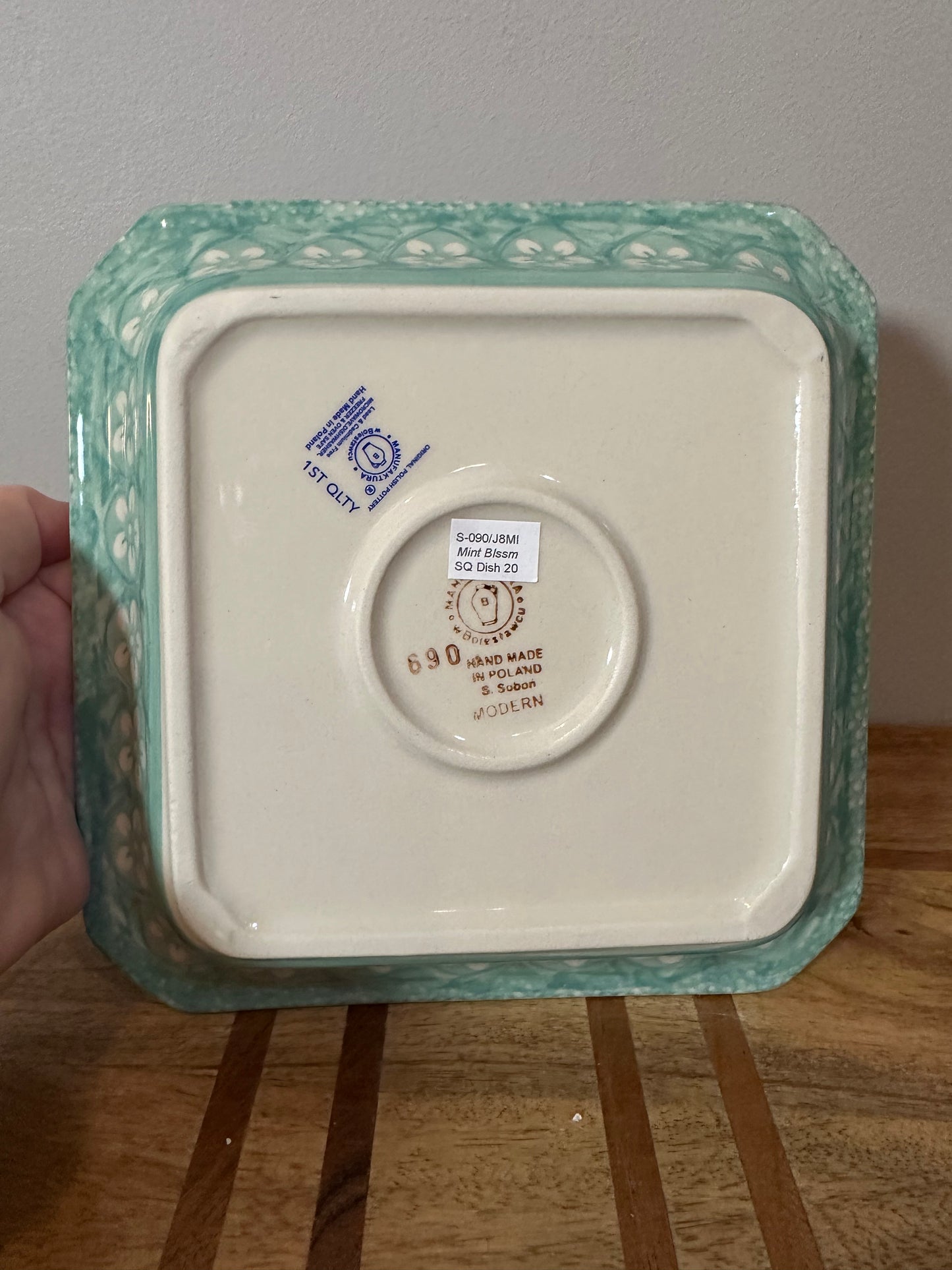 Manufaktura, Mint Blossom, Square Dish