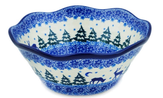 Ceramika Artystyczna, Forest Night, Scalloped Bowl
