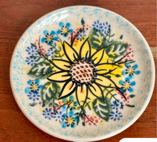 Vena, Yellow Sunflower Coaster/Mini Plate