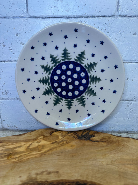Zaklady Polish Pottery, Pines and Stars, Dinner Plate, Preowned