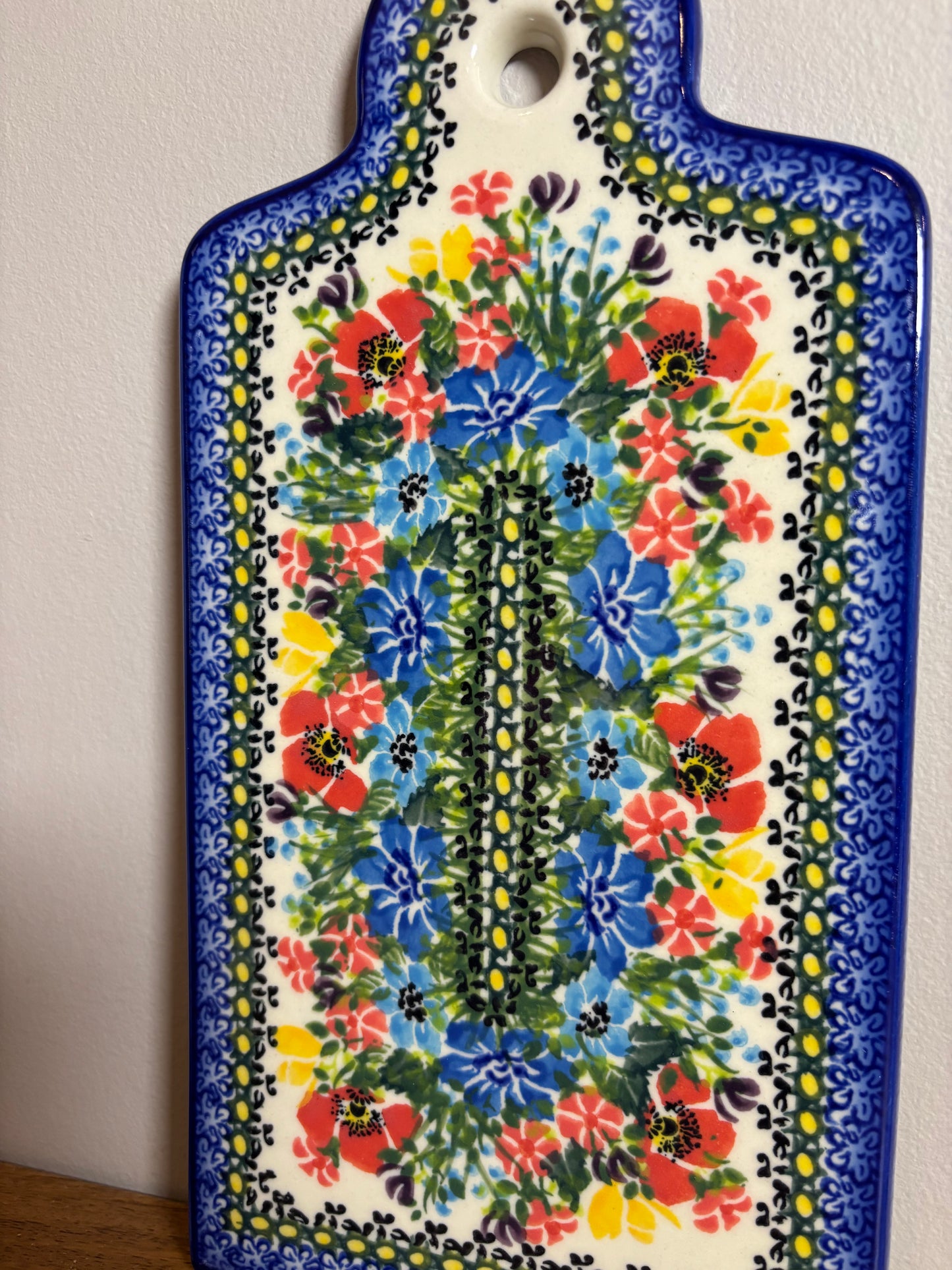 Kalich, Blue, Red, Yellow, Rectangular Cutting Board