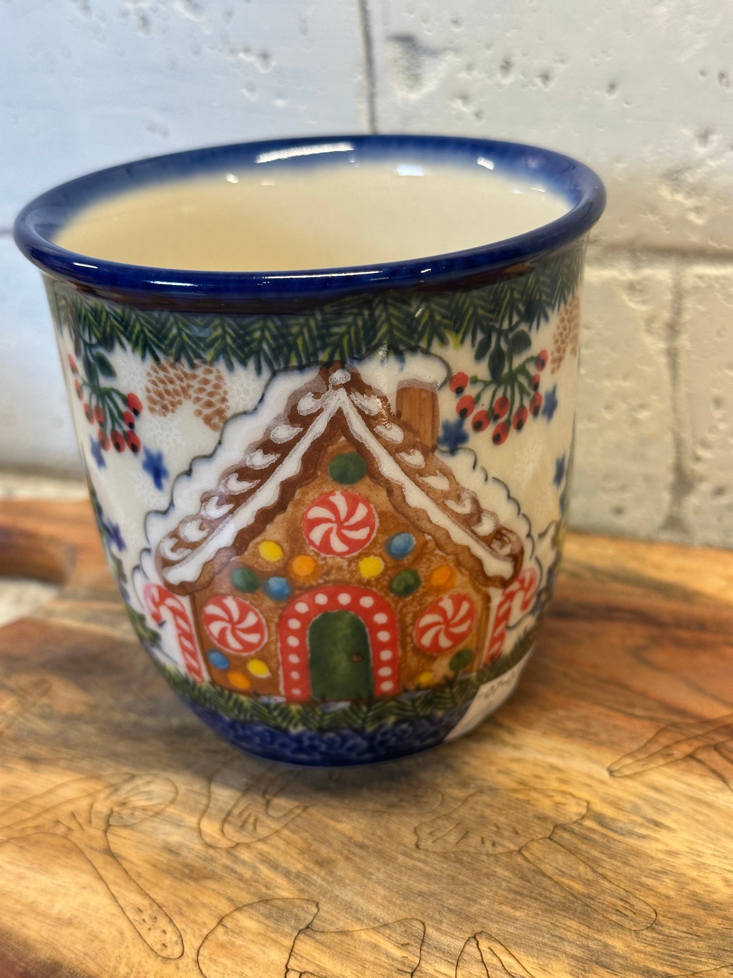 Kalich, Gingerbread House, Large Viking Straight Mug, 16 oz