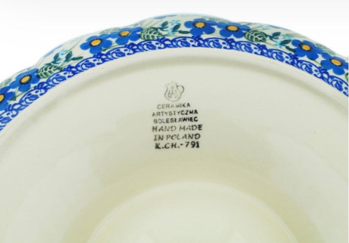 Ceramika Artystyczna Blue Joy, Chip and Dip Platter 12"