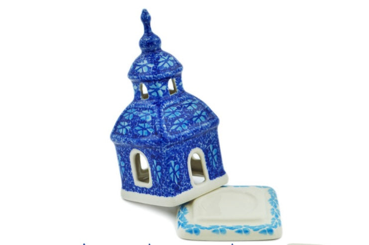 Ceramika Artystyczna Polish Pottery, Deep Into The Blue Sea, Chapel Luminary