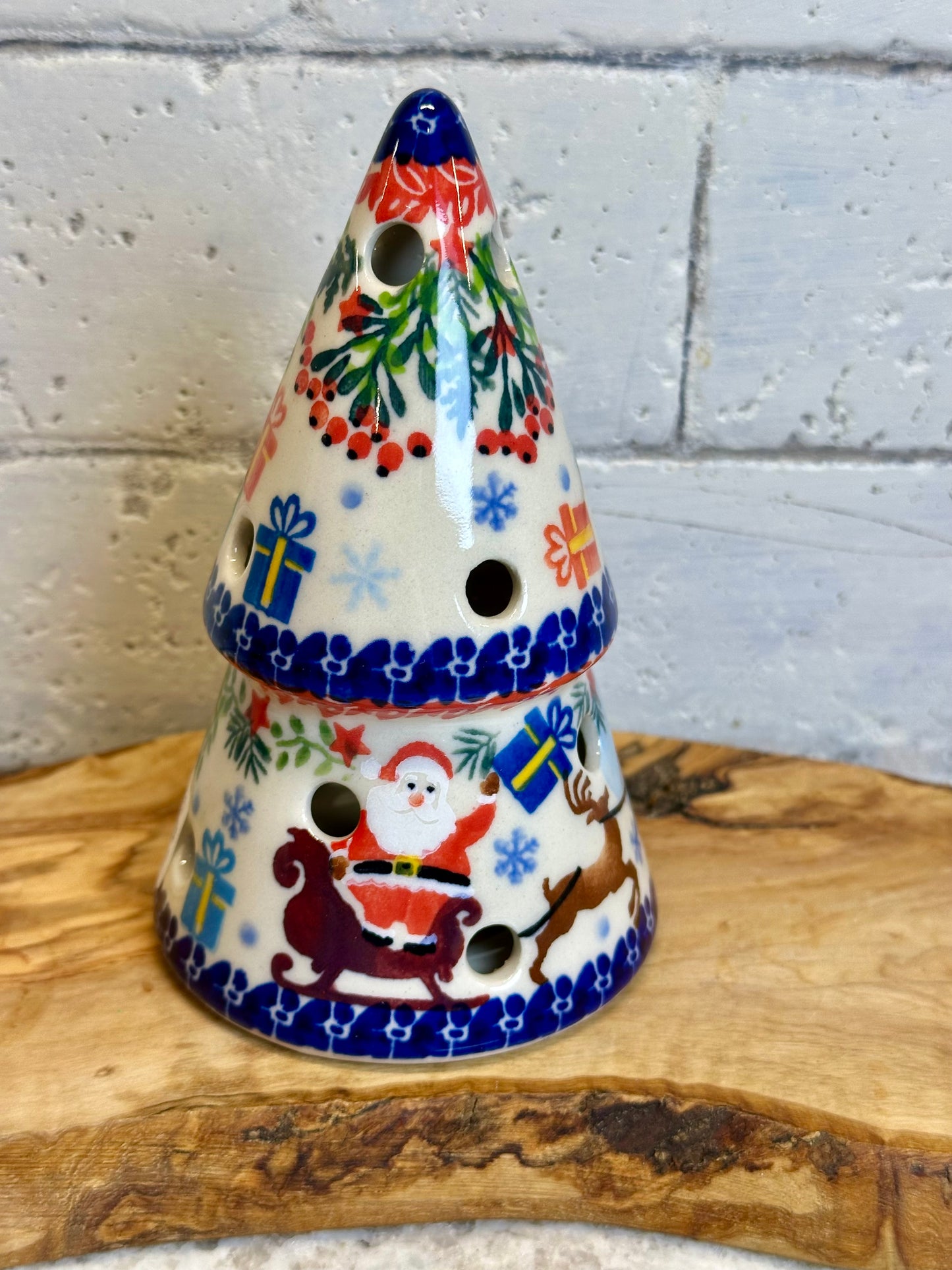Kalich, Dashing Through with Santa, Luminary Tree 5.5"