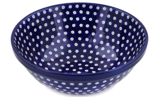 Ceramika Artystyczna Polish Pottery, Traditional Blue Eyes, Large Nesting/Mixing/Serving Bowl