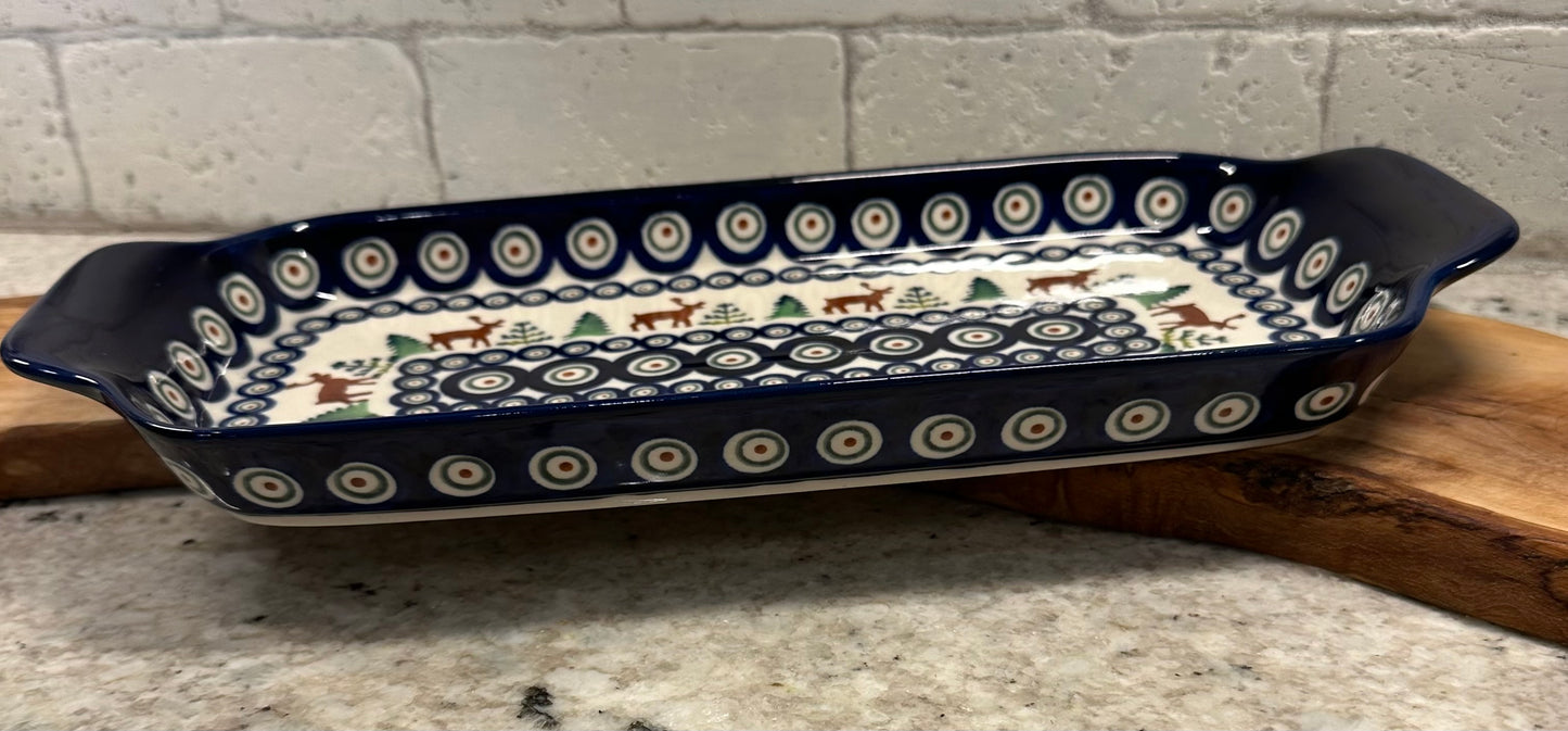 Zaklady, Reindeer Pine Bread Tray with Handles