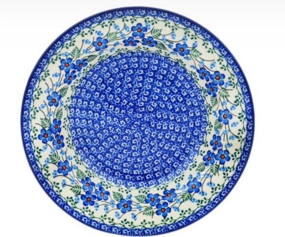Ceramika Artystyczna, Blue Blossom, Pasta/Serving Lipped Bowl