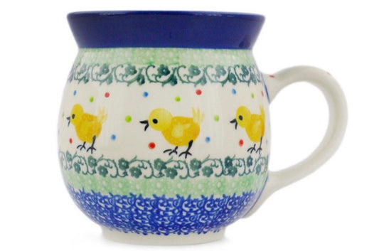Ceramika Artystyczna,  Pretty Pullet, Large Bubble Mug 16 oz.