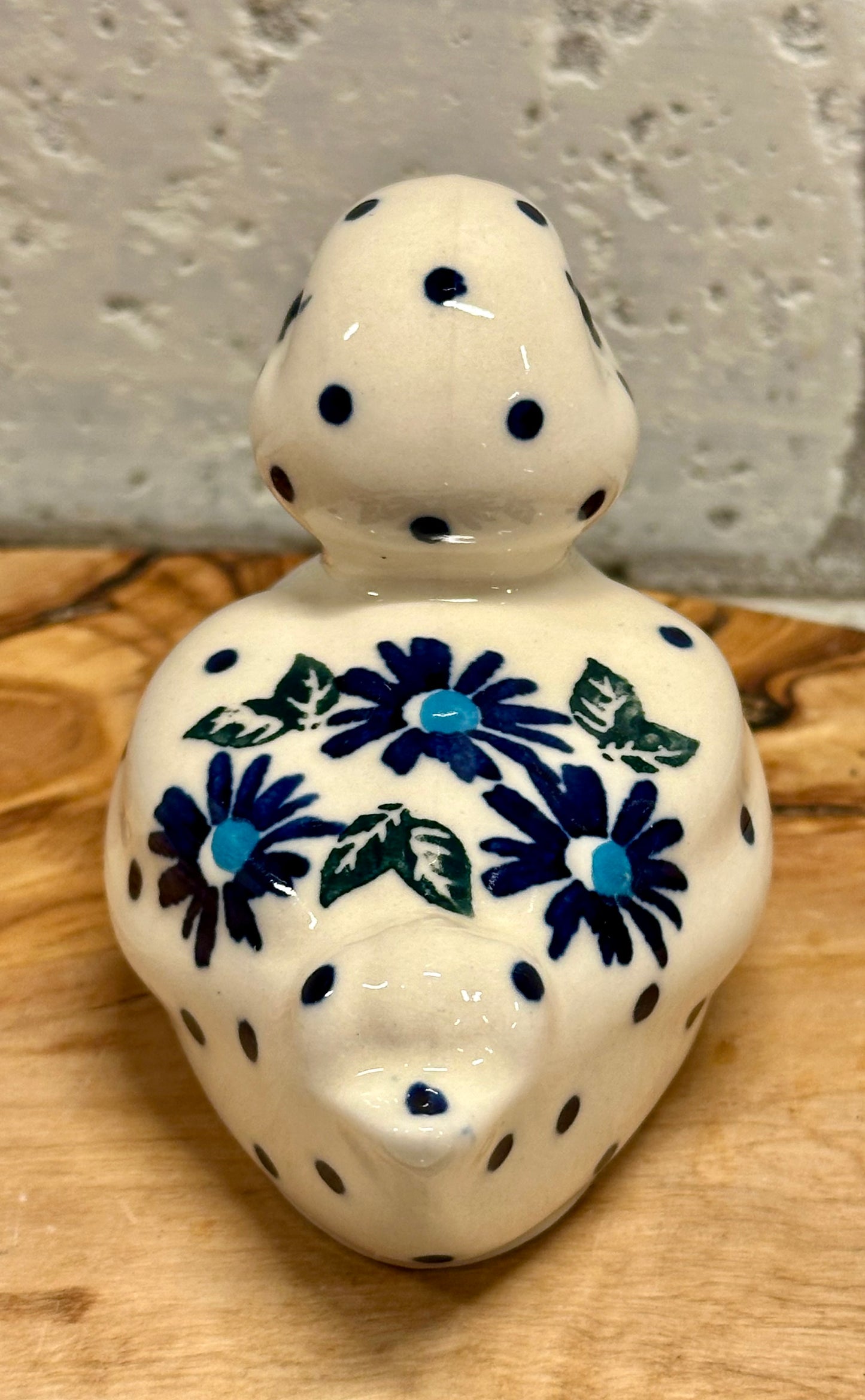 Wiza, Blues and Dots, Duck Figurine