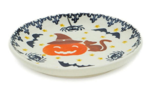 Bona, Halloween Spooky Pumpkin, Coaster/Mini Plate 4"
