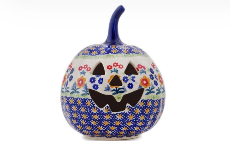 Manufaktura, Unikat Butternut, Luminary Pumpkin/Jack O'Lantern Figurine