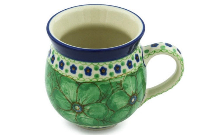 Ceramika Artystyczna, U408D, Key Lime Dreams, Large Bubble Mug 16 oz.