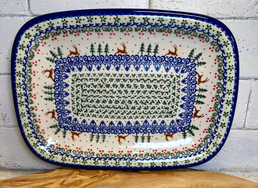 Vena, Running Reindeer, Medium Rectangular Serving Platter