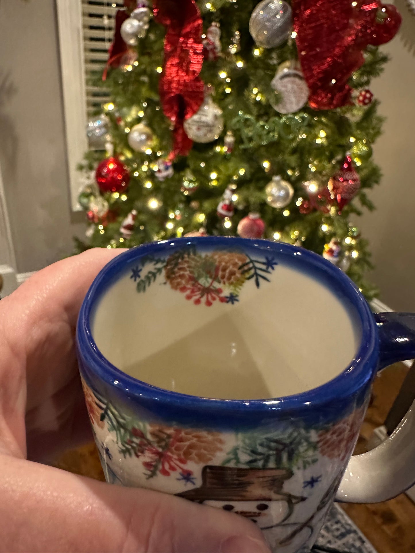 Vena Snowman and Cardinal 8.5 oz. Square Mug