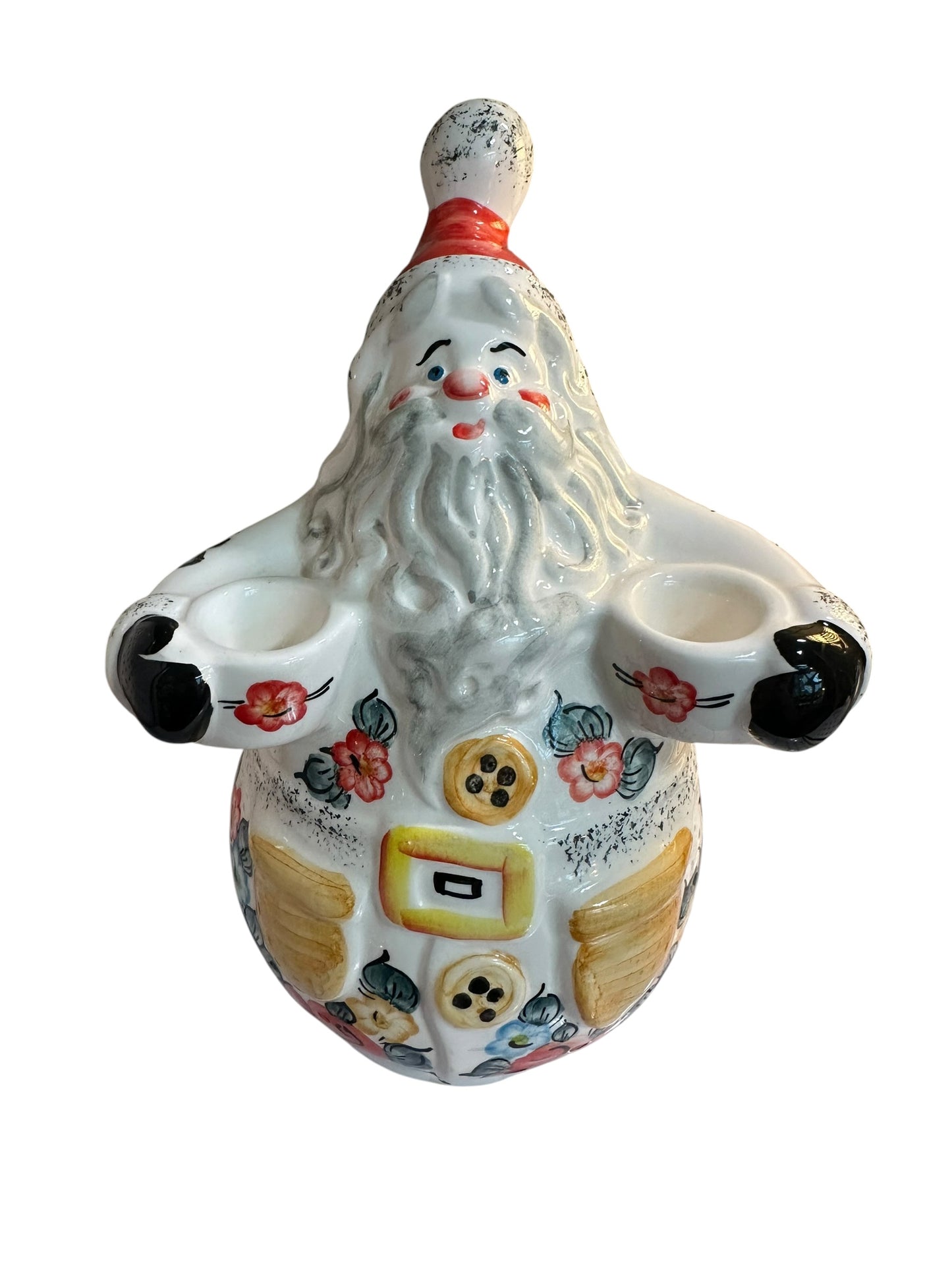 Fajans Wloclawek, Little Flower Patch, Santa Clause Figurine 10"