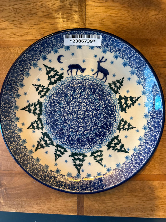 Ceramika Artystyczna Polish Pottery, Forest Night, Dessert Plate