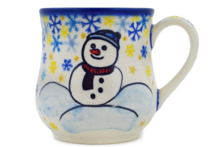 Bona, Delightful Snowman, Pear Shaped Mug 13.5 oz
