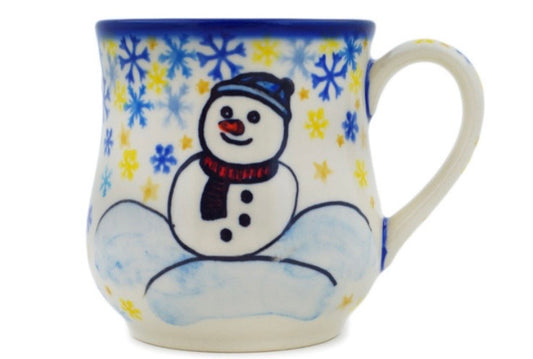 Bona, Delightful Snowman, Pear Shaped Mug 13.5 oz