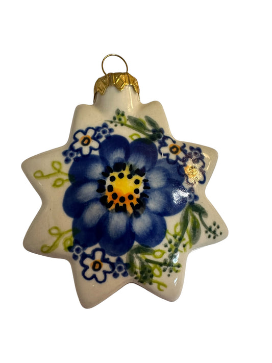Vena, Blue Mosaic, Ornament 3.5"