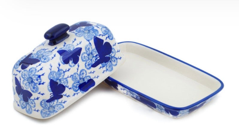 Manufaktura,  Cobalt Butterflies,  Butterdish