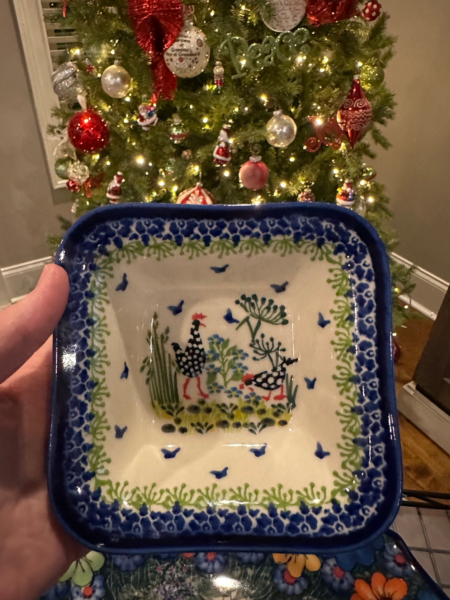 Kalich, Unikat, Art Level 1, Black Chicken Square Bowl