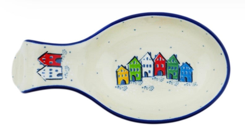 Ceramika Artystyczna, U4881 Village In Spectrum, Spoon Rest
