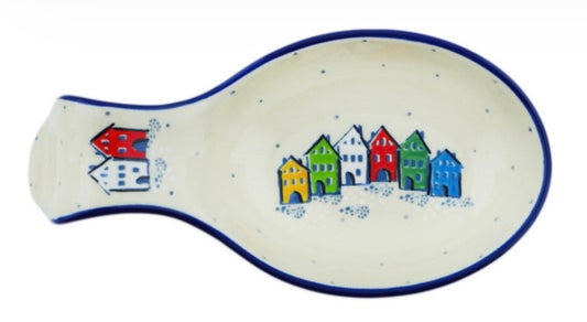 Ceramika Artystyczna, U4881 Village In Spectrum, Spoon Rest