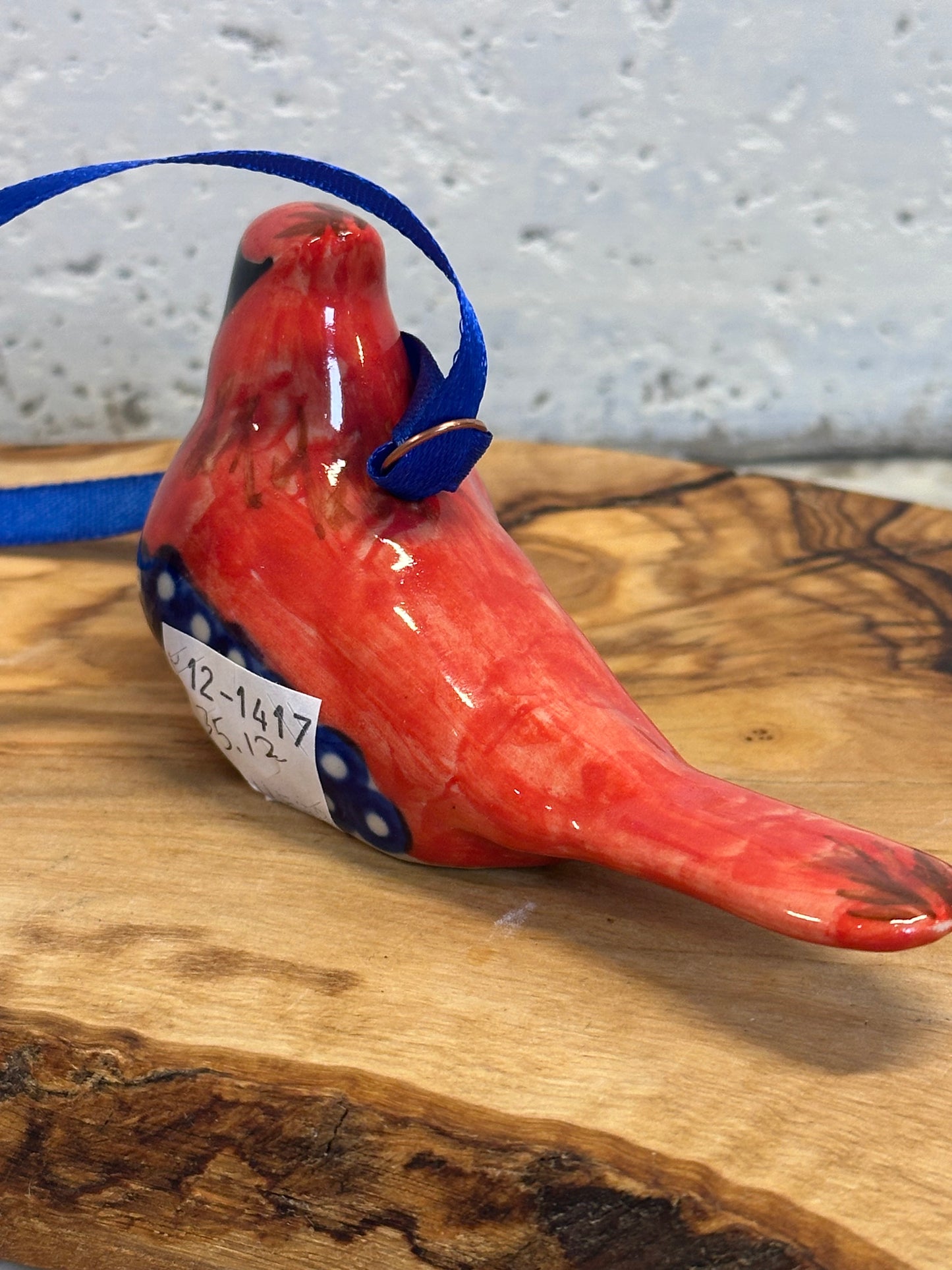 Kalich, Red Cardinal, White Dots, Ornament, Figurine
