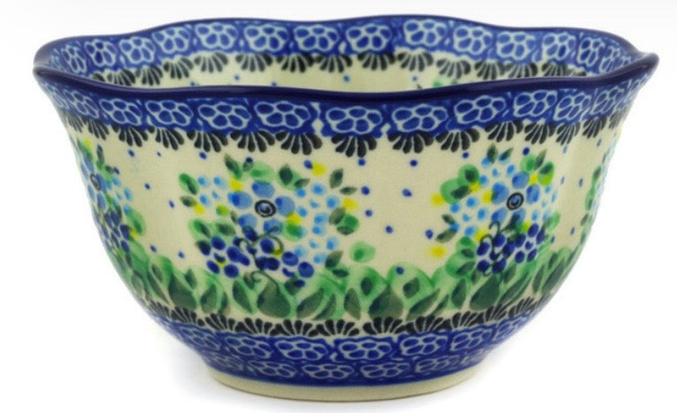 Ceramika Artystyczna, Unikat Morning Glory, Scalloped Bowl