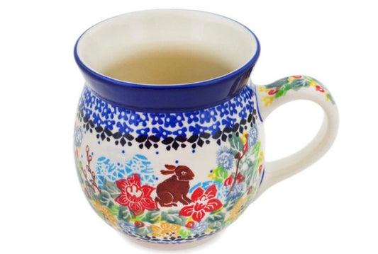 Ceramika Artystyczna, Chocolate Bunny,  Large Bubble Mug 16 oz
