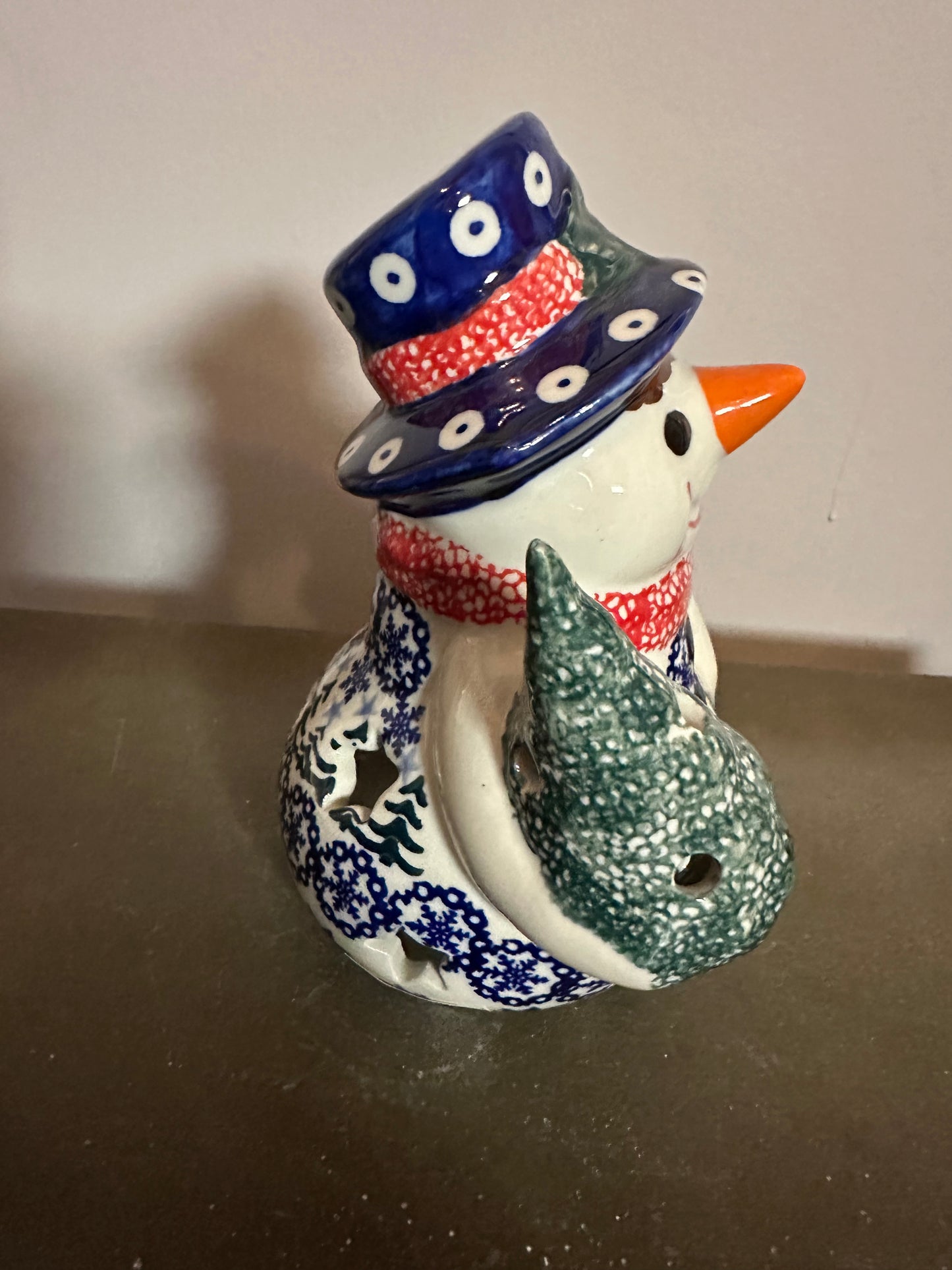 Andy, Christmas Trees & Snowflakes, Snowman Holding Tree, Bird on Hat, Luminary