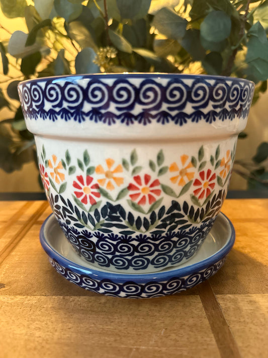 Manufaktura Polish Pottery.  Marigold Large Planter