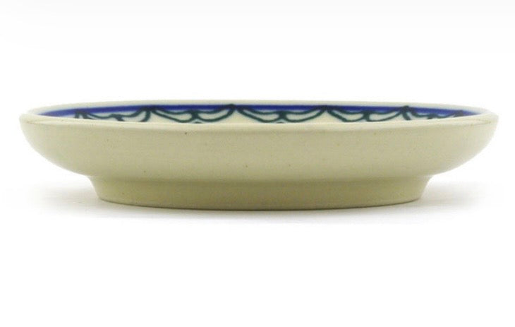 Ceramika Artystyczna, Green Cabbage Rose, Coaster/Mini Plate