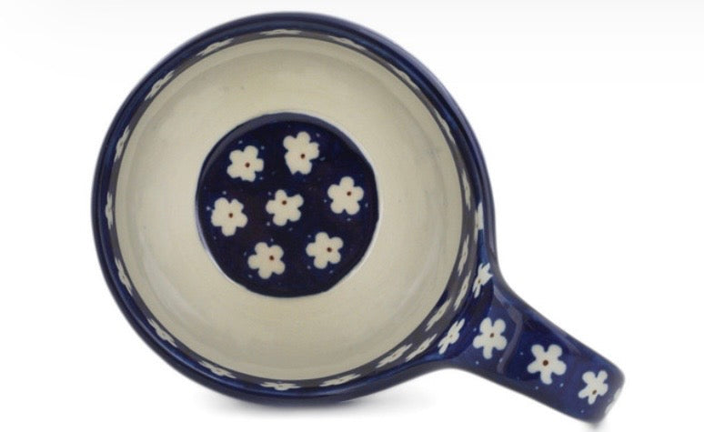 Ceramika Artystyczna, Flower Vibrancy, Loop Mug/Bowl Soup/Dip/Drink 16 oz