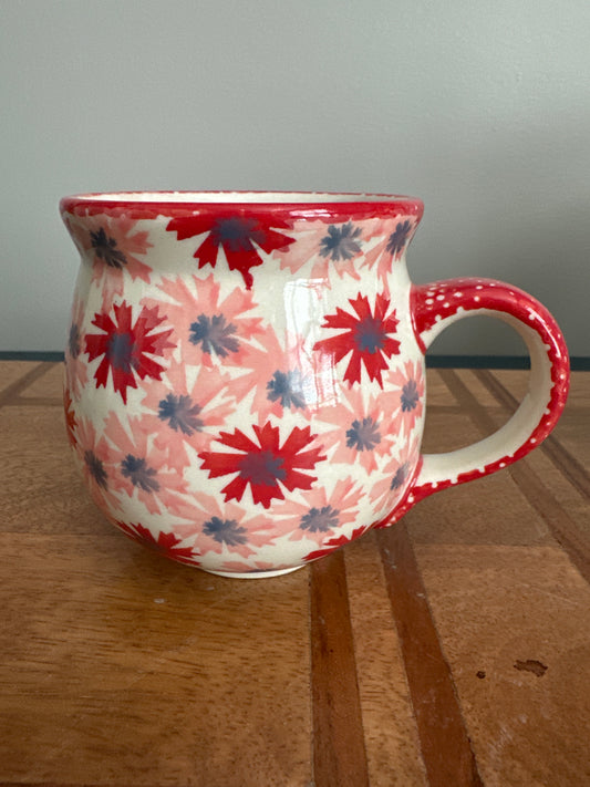 Manufaktura Polish Pottery, Raspberry Sherbet 12 oz. Belly Mug