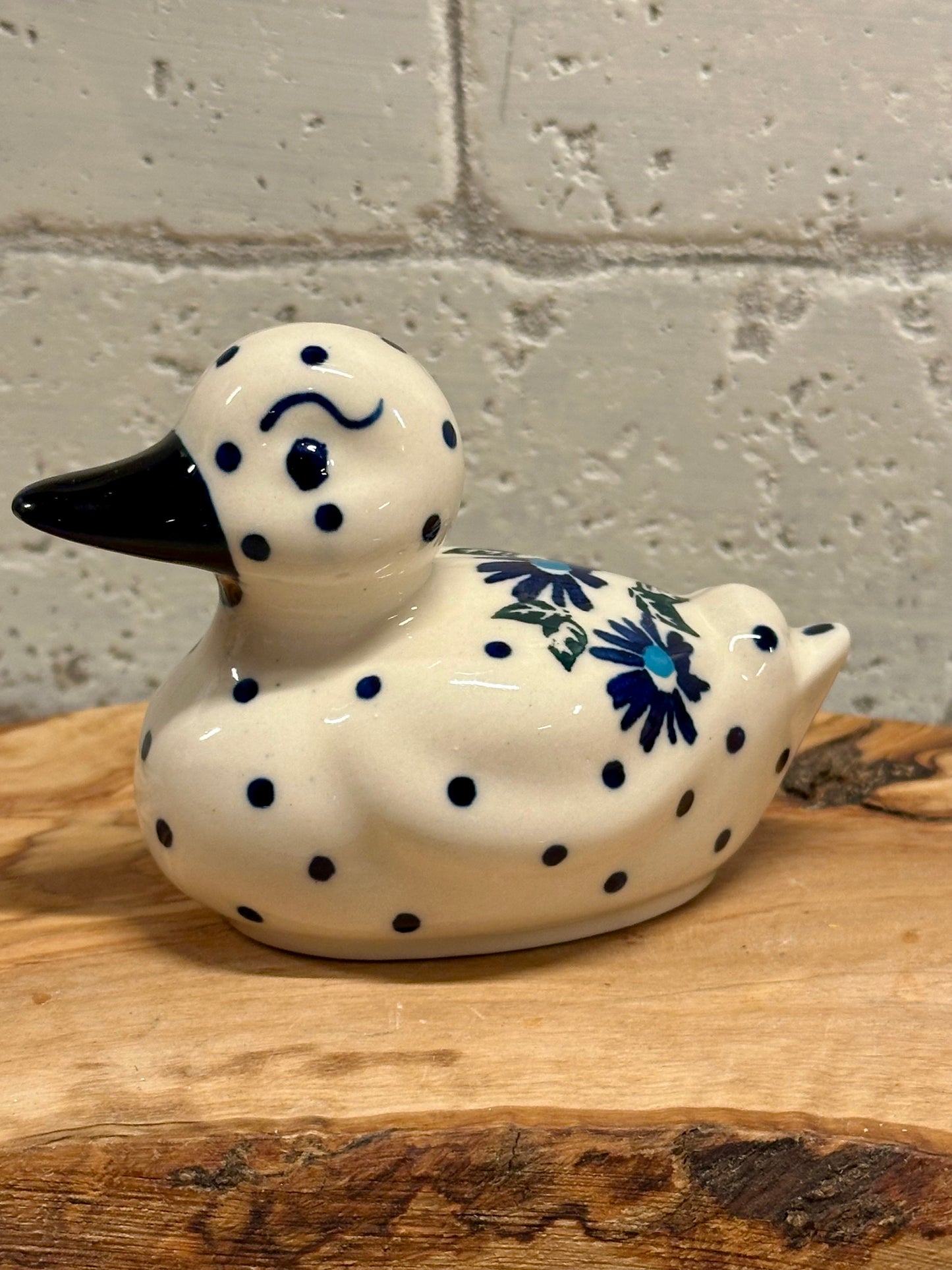 Wiza, Blues and Dots, Duck Figurine
