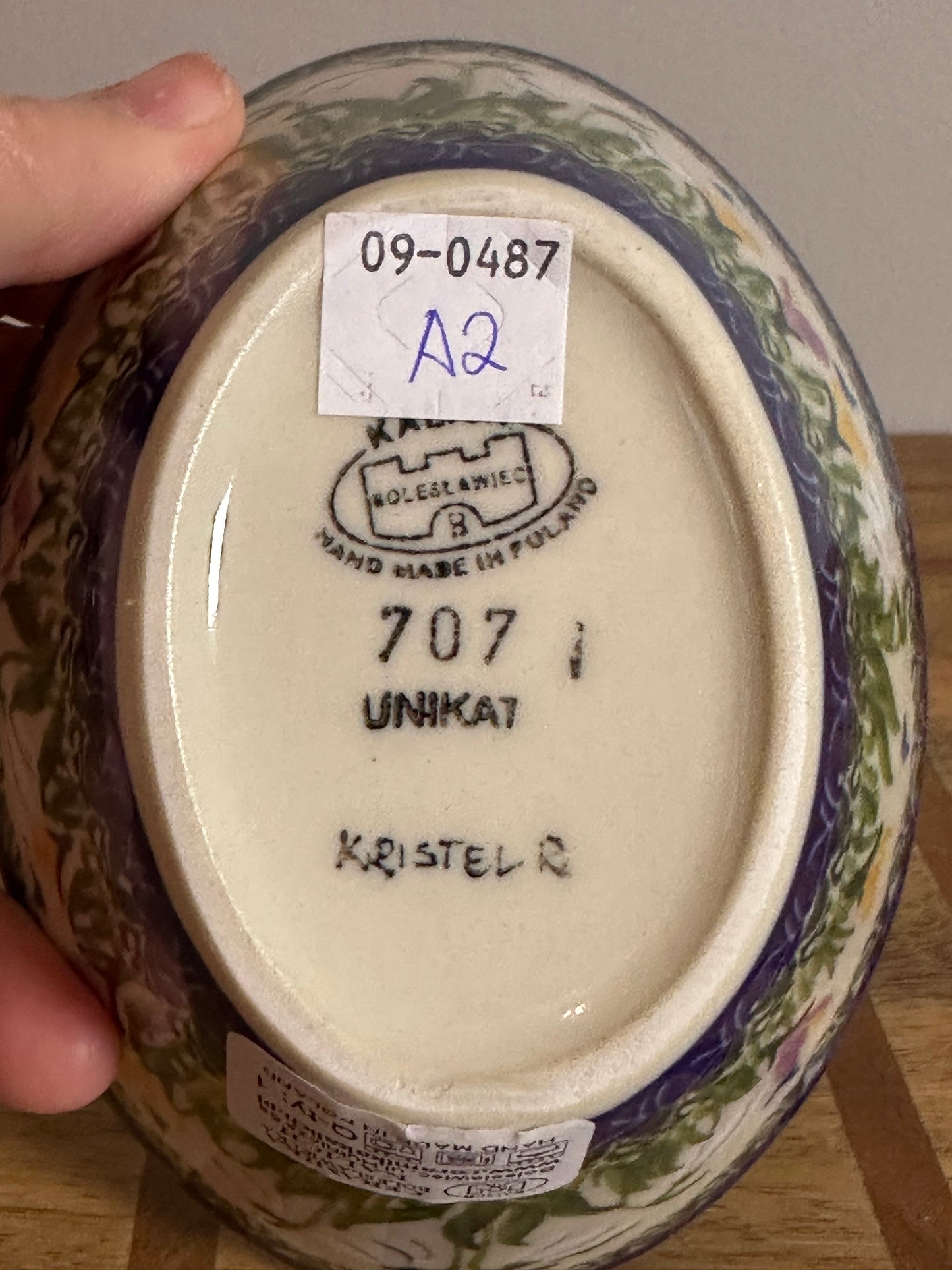 Kalich Unikat Art Level 2, Snowdrop Flower and Butterflies, Tub Bowl