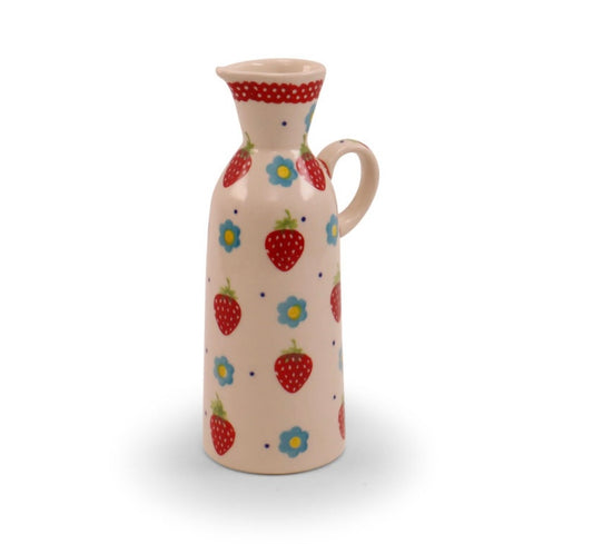 Ceramika Amfora Polish Pottery, Berry Patch, .2 L Jug/Bottle with Spout