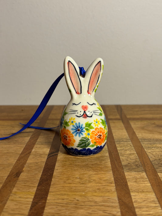 Kalich, Blue, Yellow, Orange Bunny Ornament