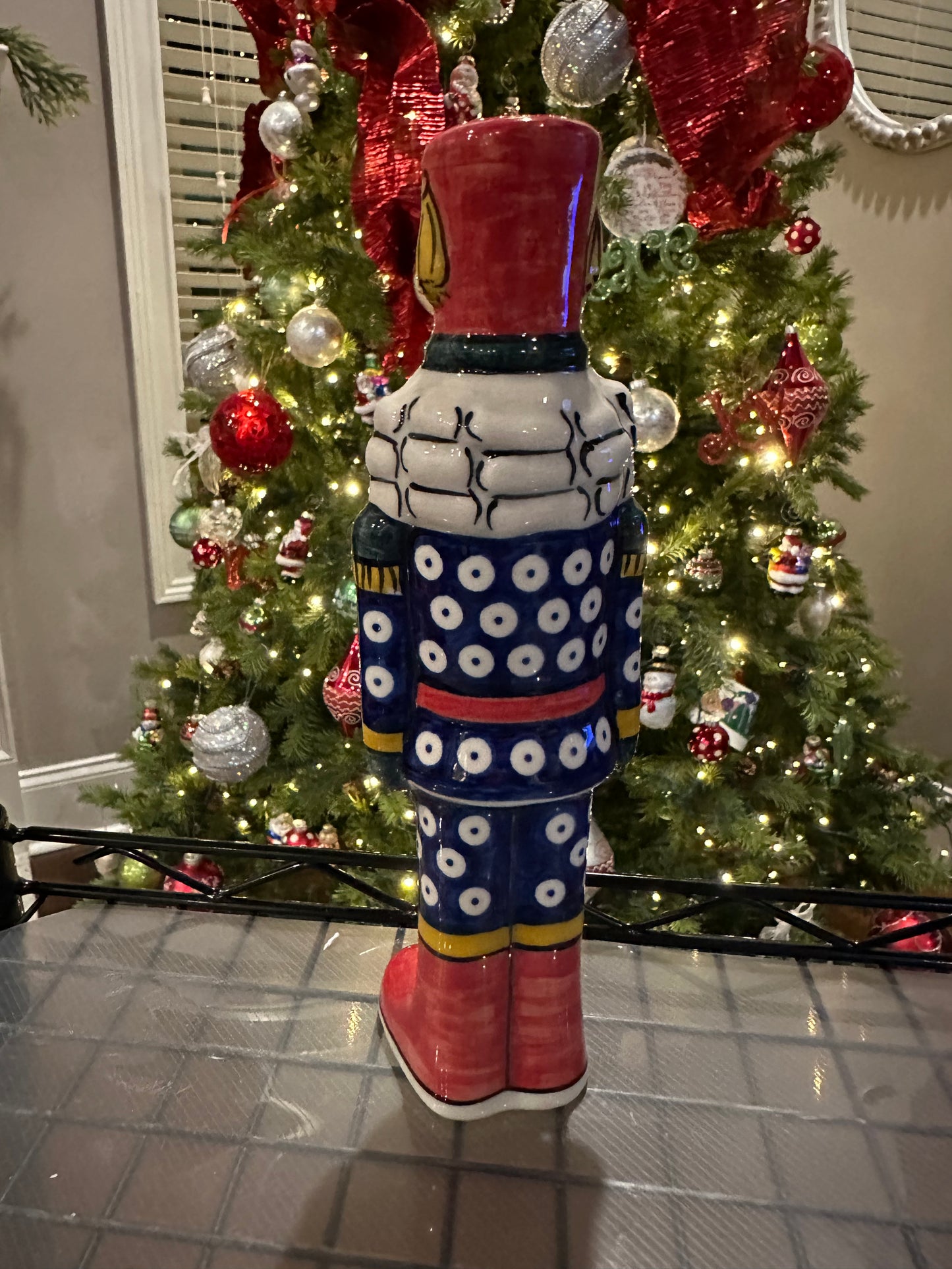 Vena Blue with White Dot Suit Nutcracker