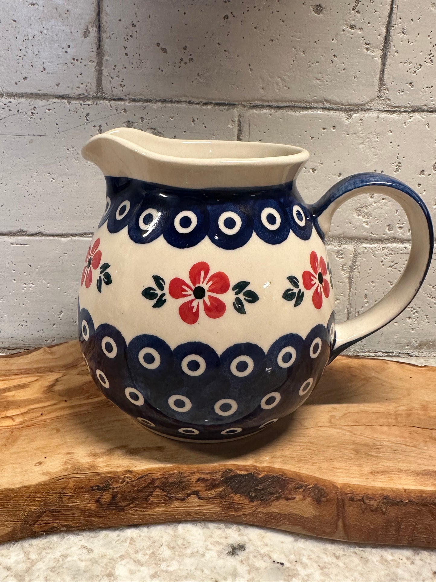 Wiza Red Floral Pitcher