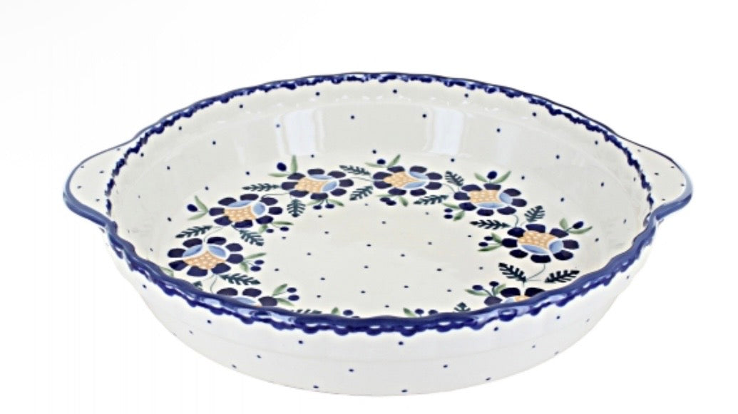 Manufaktura, Sunflower Pie Plate with Handles