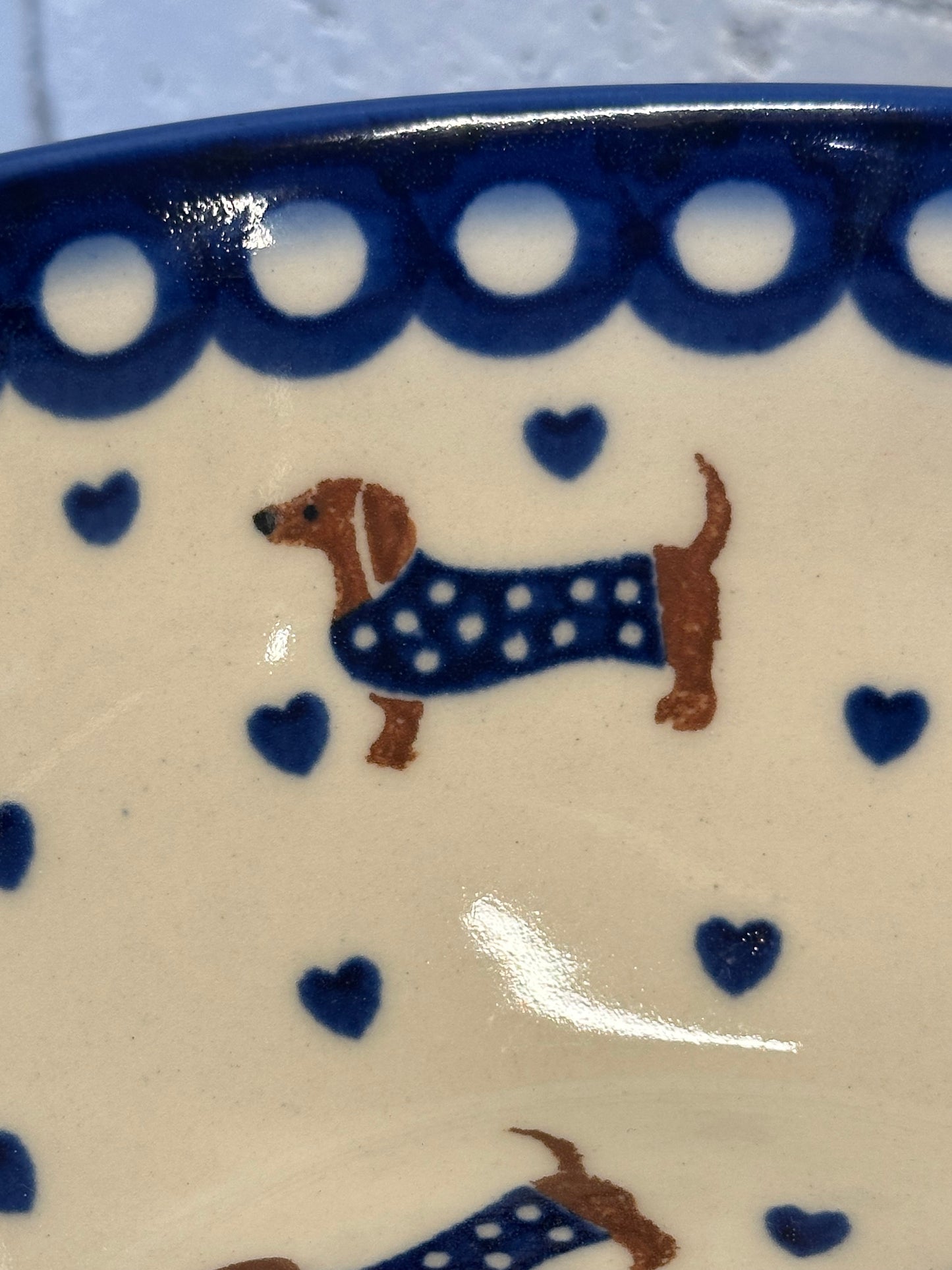 Kalich, Dressed Dachshund, Bowl 6"