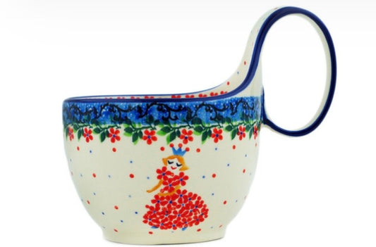 Ceramika Artystyczna, Princess In A Red Dress, Loop Mug/Bowl/Soup 16 oz