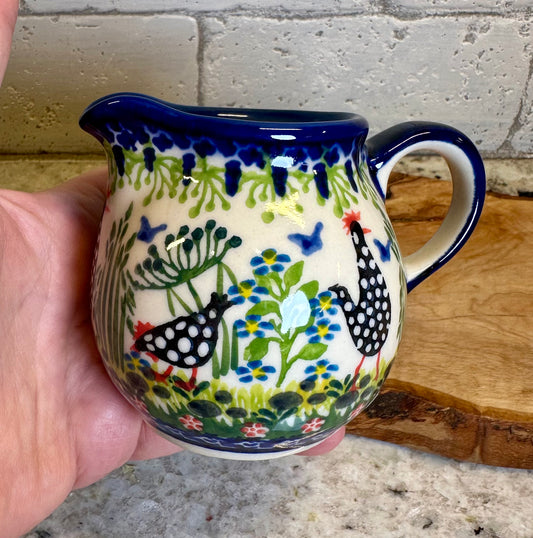 Kalich, A1 Level, Black Polka Chicken Creamer/Small Pitcher 6 oz