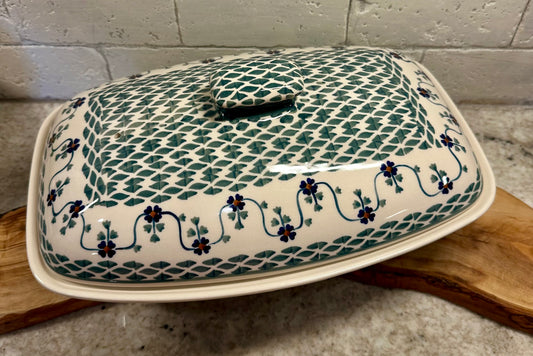 Manufaktura, Sage Floral, Covered Baker