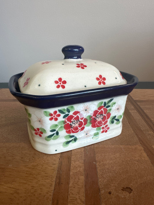 Ceramika Artystyczna Polish Pottery Carnation Lidded Box